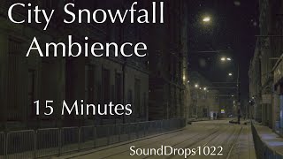 15 Minutes of Snowy Cityscape - Downtown Serenity