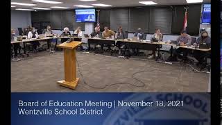 WSD Board of Education Meeting | November 18, 2021