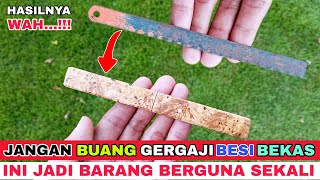 pisau cantik❗cara membuat pisau dari gergaji besi bekas super tajam @bangsyam22