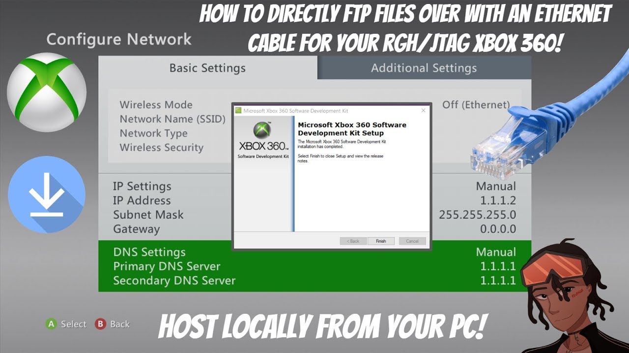 How To Directly FTP Files Over With An Ethernet Cable For Your RGH/JTAG ...