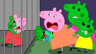 Peppa Pig Rescues Daddy \u0026 Mummy Pig from Zombies at Home! 🧟| Peppa Pig Funny Animation