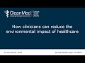 CleanMed Europe 2020 - How clinicians can reduce the environmental impact of healthcare