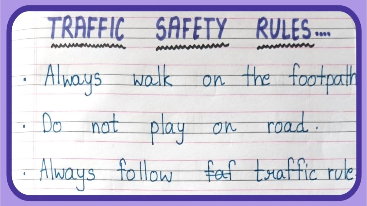 10 Lines On Traffic Rules In English|Essay On Traffic Safety Rules|10 ...