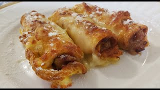 Egg Banana Rolls::With Cheese::a fantastic taste::quick and easy