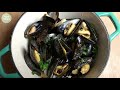 sake steamed mussels 清酒煮藍青口