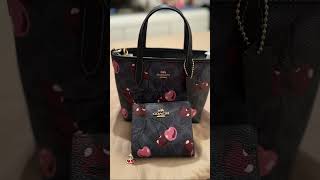 Coach Mini City Tote Cherry 🍒 print #purse #coachoutlet #handbags #fyp #coachpurse