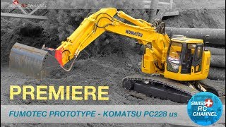 PREMIERE Fumotec Prototype: RC Komatsu PC228 us Excavator