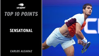 Carlos Alcaraz | Top 10 Points | 2022 US Open