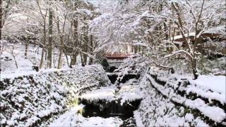 京都の四季　雪景色　大原　三千院　２　紫陽花園