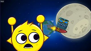 Red Ball 4 | Sprunki Simon Ball Vs Zombie Boss In The Moon | Xmas Day