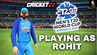 Playing T20 World Cup 2022 As Rohit Sharma - Cricket 22 Live - RtxVivek
