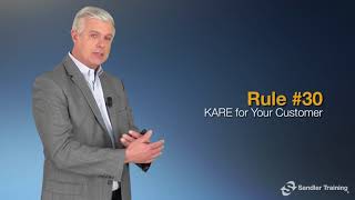 Rule #30: KARE for Your Customers - Sandler Rules for Sales Leaders