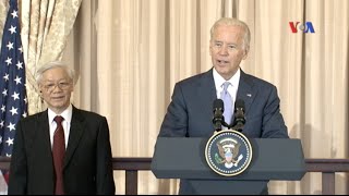 Phó TT Hoa Kỳ Biden phát biểu tại buổi tiếp đãi TBT Nguyễn Phú Trọng