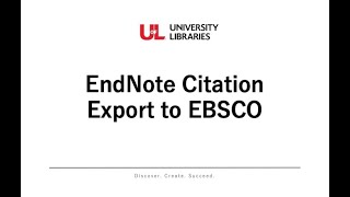 EndNote Citation Export to EBSCO