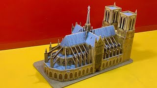 DIY Craft Instruction 3D Puzzle Cubicfun NOTRE DAME DE PARIS