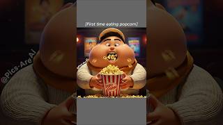 Russell Eats Special Chewy Popcorn! 🍿😋 [Ai Edition] #shorts #funny #memes