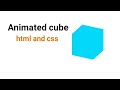 how to make animated cube | glowing css 3d cube | html & css | how to make 3d rotating cube in html