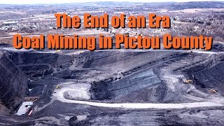 Flying Over an Open Pit Coal Mine