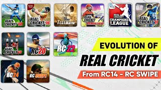 Evolution Of Real Cricket Games | RC14 To RC SWIPE | All Gameplays In One Video