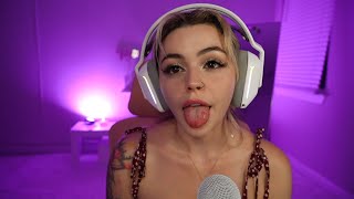 ASMR Lens Licking with Sideways Tongue Fluttering