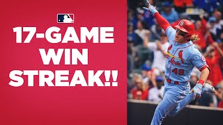 Cardinals rip off one of MLB's GREATEST win streaks ever to get Postseason spot!! (17-game streak!!)