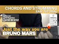 Just The Way You Are - Bruno Mars | Easy Guitar Chords Tutorial | Step By Step x 4 Chords Only!