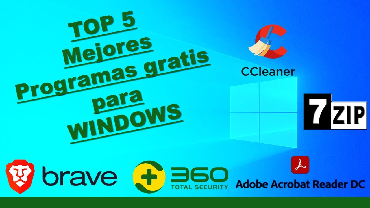 Top 5 Mejores PROGRAMAS GRATIS Para Windows - YouTube