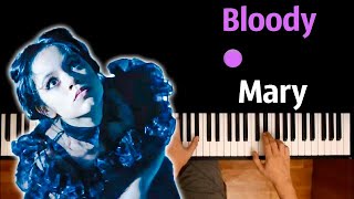 🇺🇸 Bloody Mary (НА АНГЛИЙСКОМ) Wednesday - Dance Song ● караоке | PIANO_KARAOKE ● ᴴᴰ + НОТЫ & MIDI