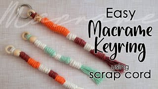 Easy Macrame Keychain using leftover cord | Macrame Crafts