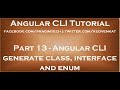 Angular cli generate class, interface and enum