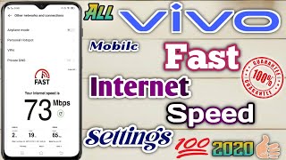 Vivo mobile fast internet speed settings || Vivo mobile slow internet problem 2020