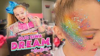 GET READY WITH ME ON TOUR!! (Rainbow DREAM Makeup!🌈)- JoJo Siwa
