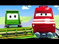 Troy el Tren y el cosechador en Auto City | Dibujos animados para niños