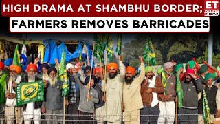 Farmers Stopped At Shambhu Border; Removes Barricades \u0026 Chaos Erupts | 'Doors For Talks Are Open'