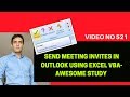 Learn Excel - Video 521 - VBA - Send Meeting invites in outlook Using VBA