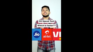 5G Speed Test Comparison In India 🤙 - Airtel Vs Jio Vs Vodafone-Idea | #Shorts #5G