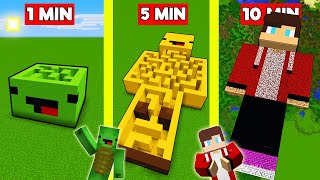 MAIZEN MAZE Build Battle In Minecraft - NOOB VS PRO CHALLENGE - Maizen Mizen Mazien Parody