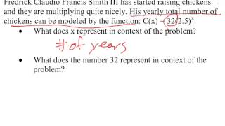 Exponential Function Parameters Solutions