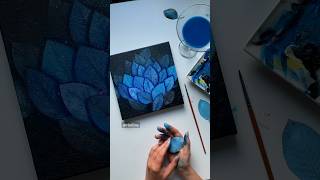 Cosmic painting / Leaf painting / Landscape painting / Blue leaves painting / Leaf imprints