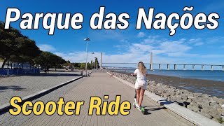 Scooter Ride in Parque das Nações - Lisboa, Portugal [4K]