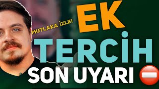 EK TERCİH DİKKAT! ⛔️ SON DAKİKALAR SON UYARI 🚨 BU HATALARI YAPMA #tercih #ektercih #ekyerleştirme