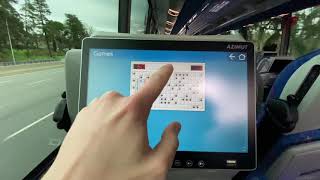 Playing Minesweeper on the ALSA bus onboard entertainment system, Madrid, Spain 🇪🇸