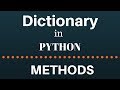 methods of python dictionary