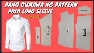 how to make a polo long sleeve pattern step by step ..