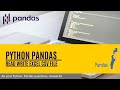 Python pandas tutorial for beginners Full Course 4 -  Read Write Excel CSV File | Data Science