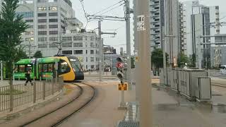 LRT発車in宇都宮駅東口停留所#lrt #鉄道#train #電車 #宇都宮市 #栃木県