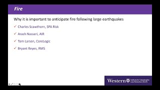 3 ICLR webinar: Fire following large earthquakes (Jan 26, 2020)