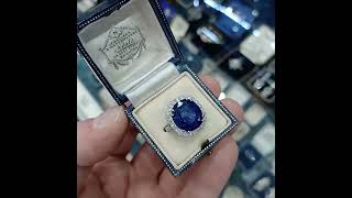 SR079 Glorious vintage sapphire and diamond ring