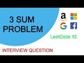 3 Sum | Pointer's Approach | LeetCode Problem 15  | Naive-Better Approach | Python