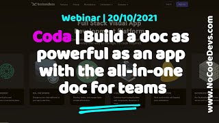 Coda | Build a Doc as Powerful as an App for Teams